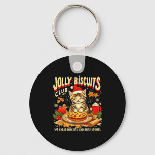 Christmas Jolly Biscuits Club Cute Cat Lovers Baki Keychain