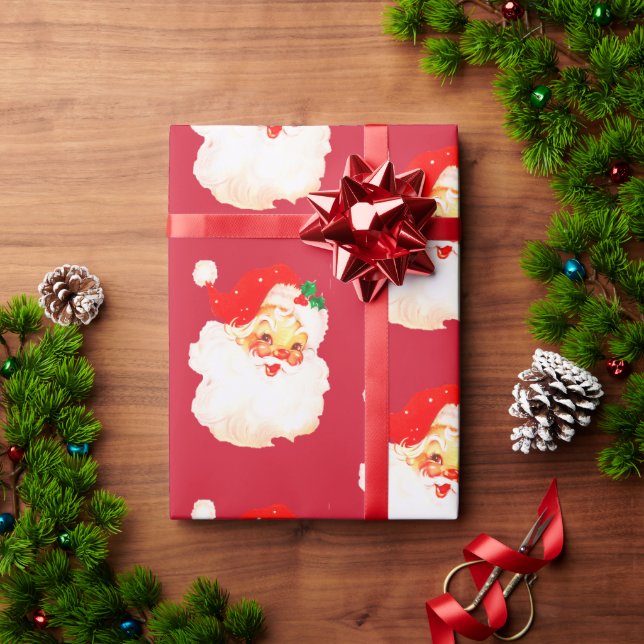 Christmas Jolly Santa Merry Fun  Wrapping Paper (Holiday Gift)