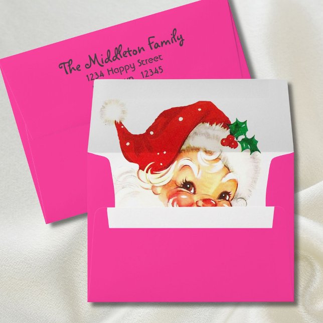 Christmas Jolly Santa Pink Personal Envelope (Creator Uploaded)