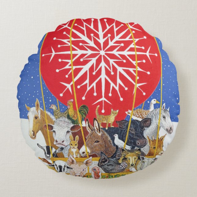 Christmas Journey Round Pillow (Front)