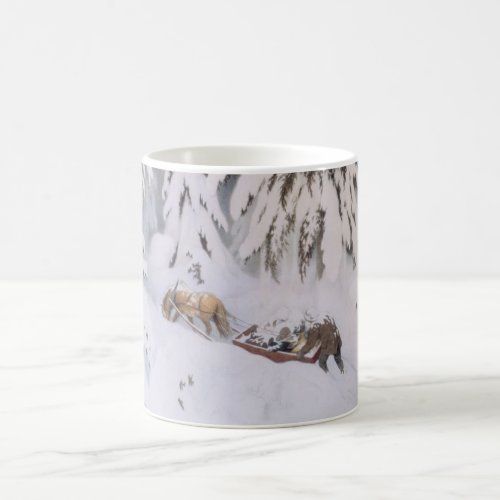 Christmas Journey Through the Snow by Kittelsen Coffee Mug