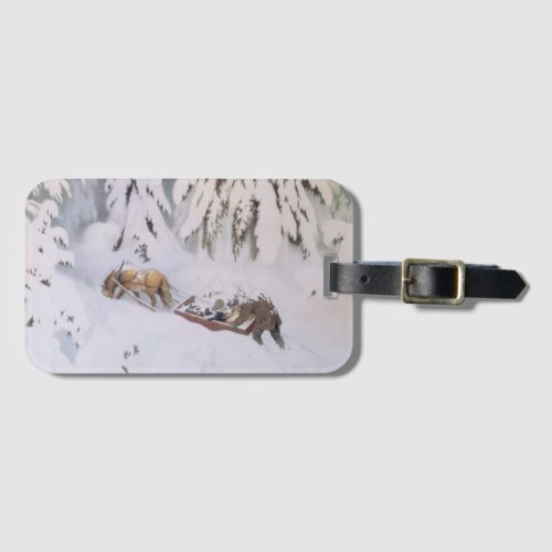 Christmas Journey Through the Snow by Kittelsen Luggage Tag