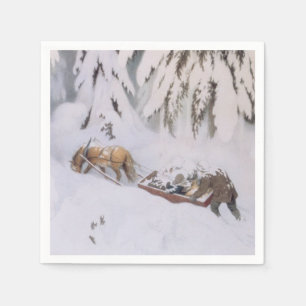 Christmas Journey Through the Snow (by Kittelsen) Napkins