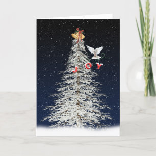 Christmas Joy and dove Holiday Card