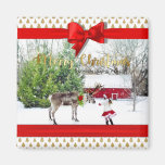 Christmas Joy and Peace Photo Magnet