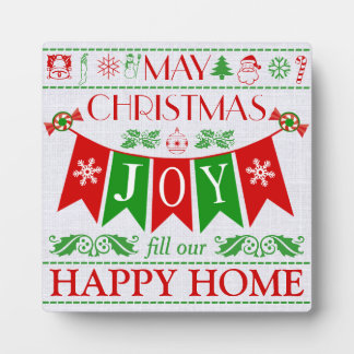 Christmas Joy Banner Text Art Display Plaque