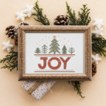 Christmas Joy Boho Holiday Poster<br><div class="desc">A simple Boho-style Christmas poster that says "Joy".
Frame for a farmhouse style Christmas decoration.

Looking for something specific? Message me on Zazzle messenger!</div>