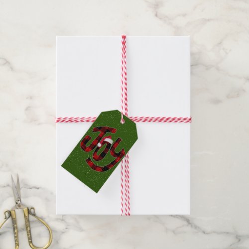 Christmas Joy Buffalo Plaid  Gift Tags