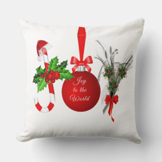 Christmas Joy Cotton Throw Pillow