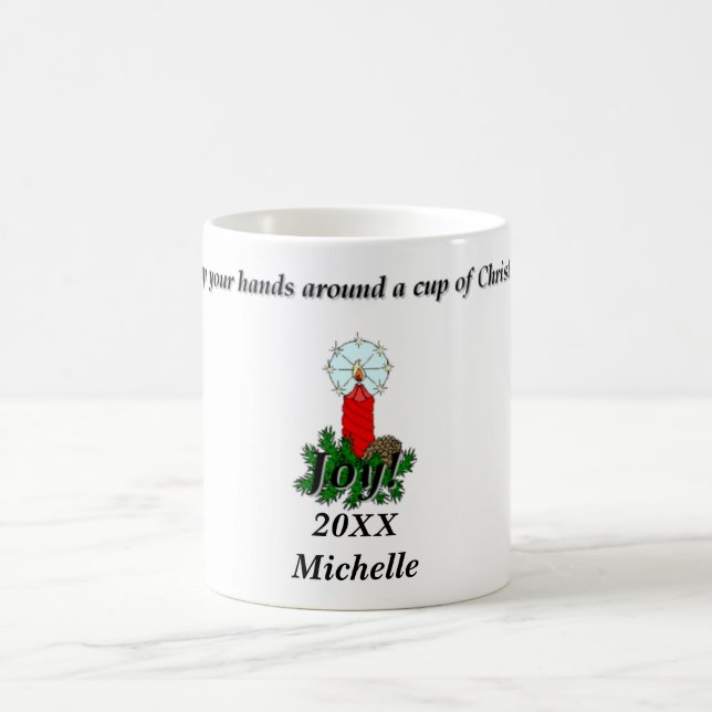 Christmas Joy Customizable Gift Coffee Mug (Center)