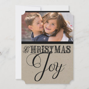 Christmas Joy Customized Photo Christmas Holiday Card