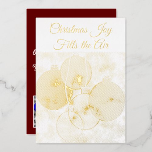 Christmas Joy flat Holiday Foil Card