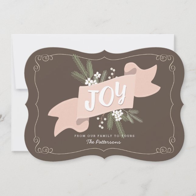 Christmas Joy Holiday Banner Greeting (Front)