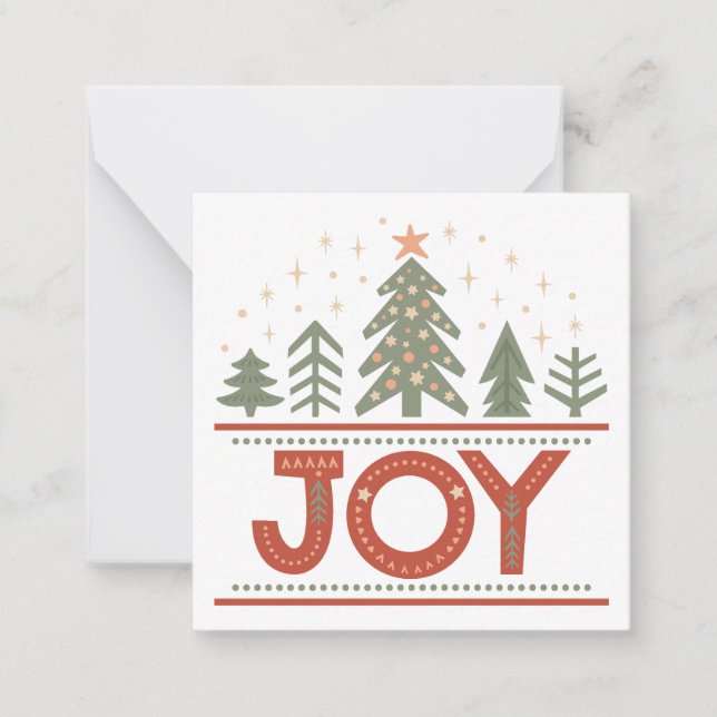 Christmas Joy Holiday Note Card (Front)