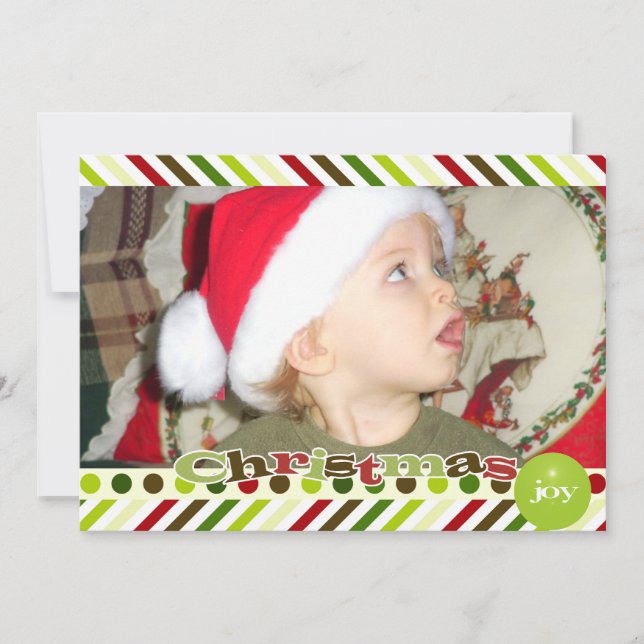 Christmas Joy Holiday Photo Card (Front)