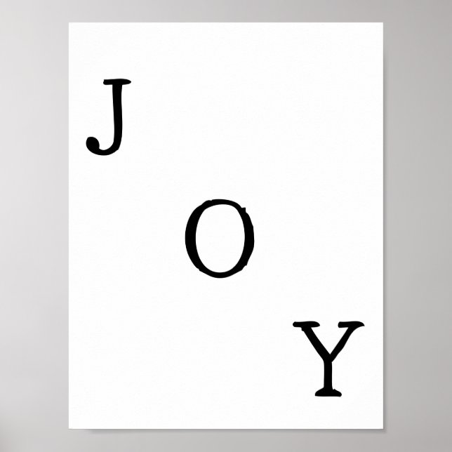 Christmas Joy Holiday Quote Poster (Front)