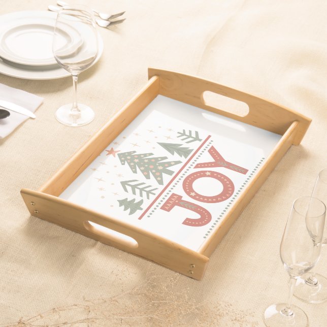 Christmas Joy Holiday Serving Tray (Front)