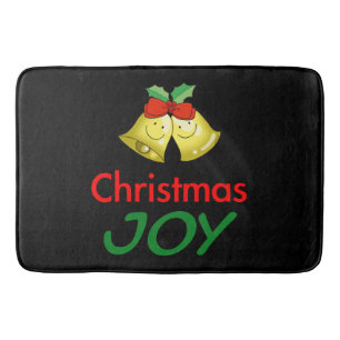 Christmas joy (holly bells) bath mat