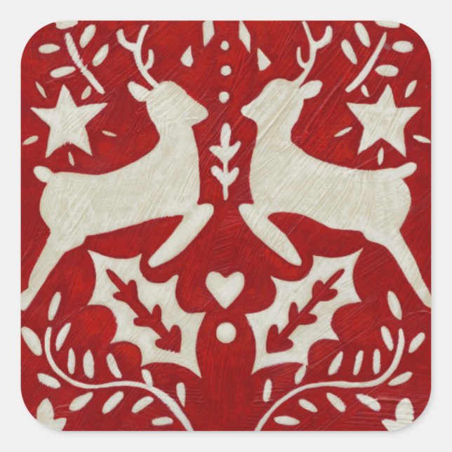 Christmas Joy I Square Sticker (Front)