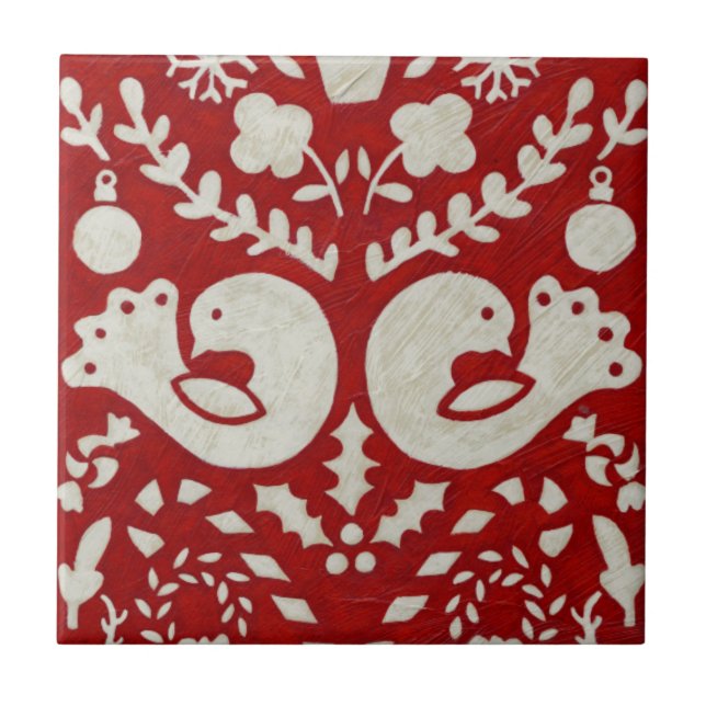 Christmas Joy II Ceramic Tile (Front)