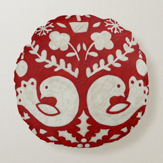 Christmas Joy II Round Pillow (Front)
