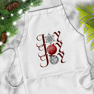 Christmas Joy Joy Joy Festive Adult Apron
