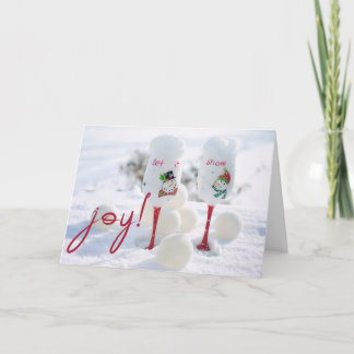Christmas Joy - Let it Snow - Your PHOTO Note Card