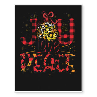 Christmas Joy Love Peace Temporary Tattoos