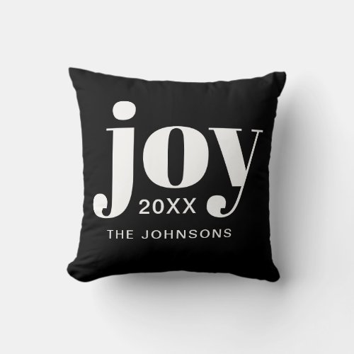Christmas Joy Modern Minimalist Throw Pillow