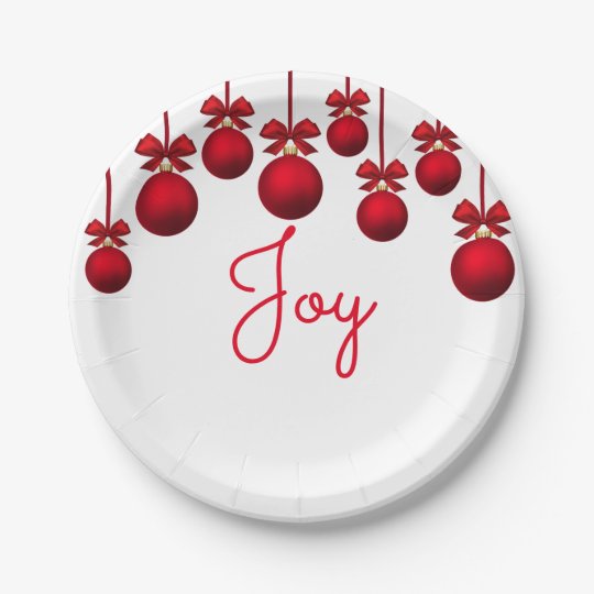 Christmas joy paper plate  Zazzle.com