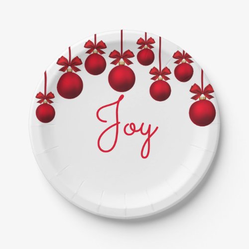 Christmas joy paper plates