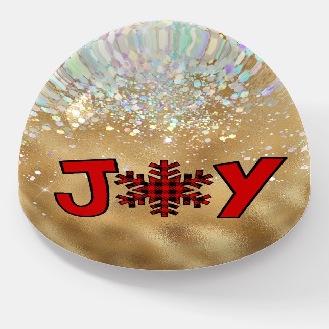 Christmas Joy Paperweight (Angled)