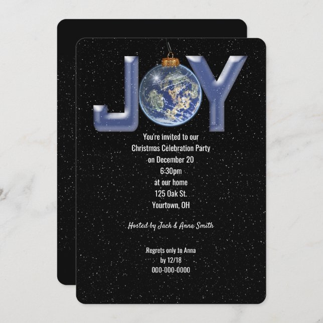 Christmas Joy Party invite (Front/Back)