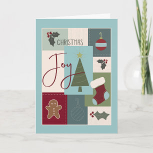 Christmas Joy Patchwork Quilt Appearance Card