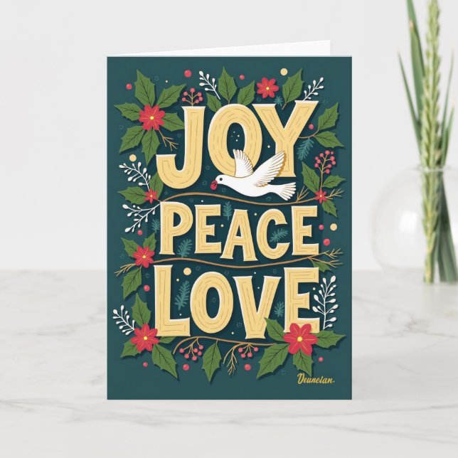 Christmas Joy Peace Love Card (Front)