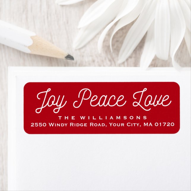 Christmas Joy Peace Love Custom Red Label (Insitu)