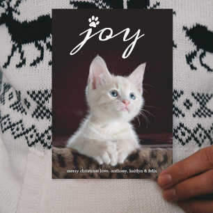 Christmas Joy Pet Holiday Photo Card