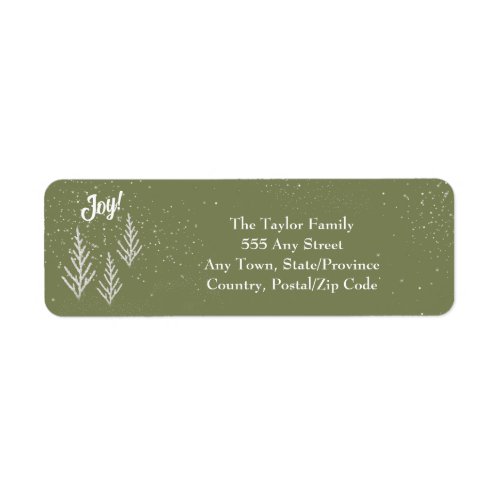 Christmas Joy Snowflakes Return Address Label