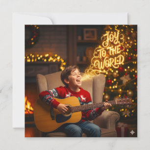 CHRISTMAS JOY THEME SINGING KIDS CARD