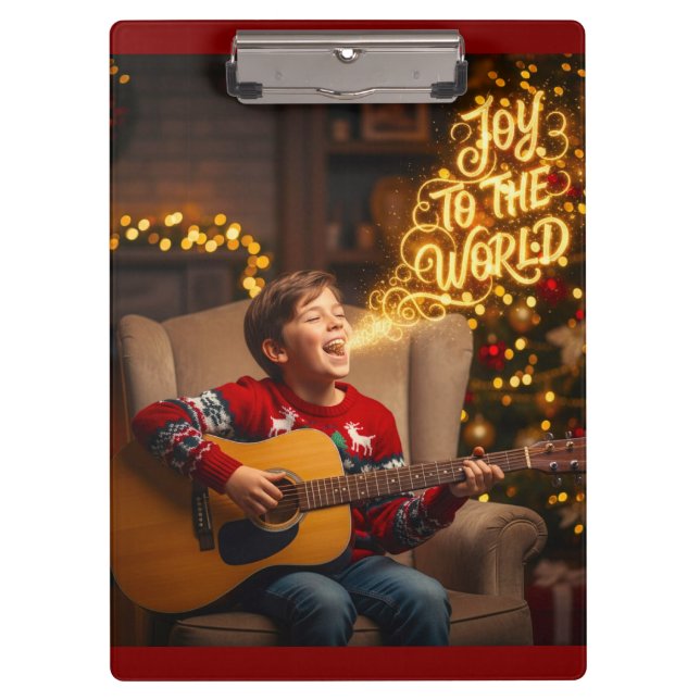 CHRISTMAS JOY THEME SINGING KIDS CLIPBOARD (Front)