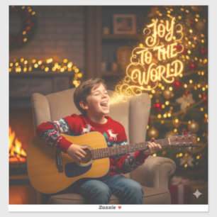 CHRISTMAS JOY THEME SINGING KIDS STICKER