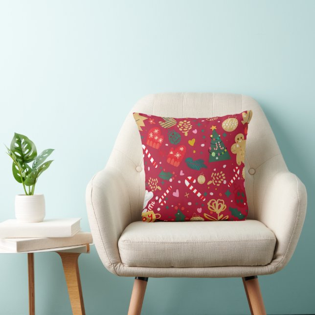 Christmas Joy Throw Pillow (Chair)