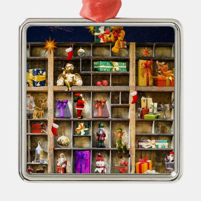 christmas joy time metal ornament (Front)