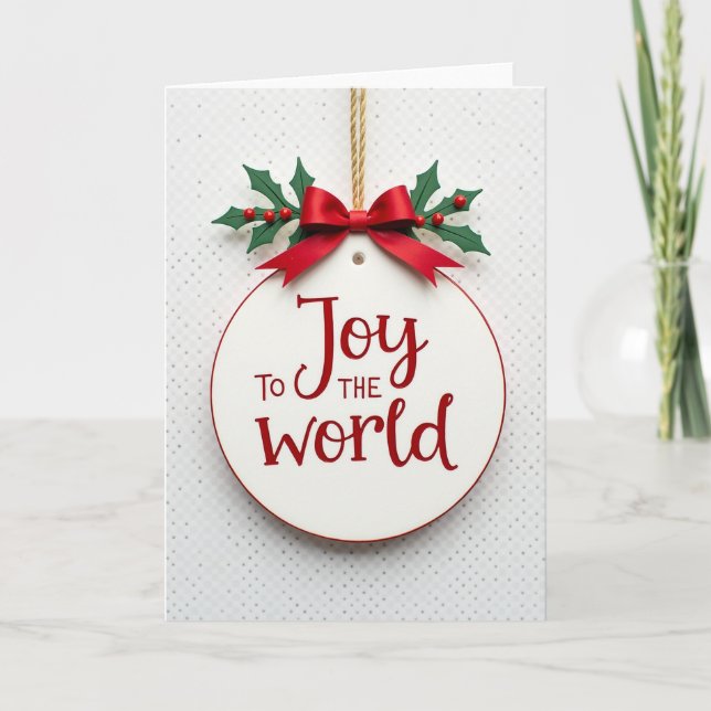 Christmas Joy To The World Card (Front)
