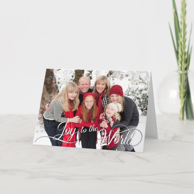 Christmas Joy to the World Family Photo Holiday (Front)