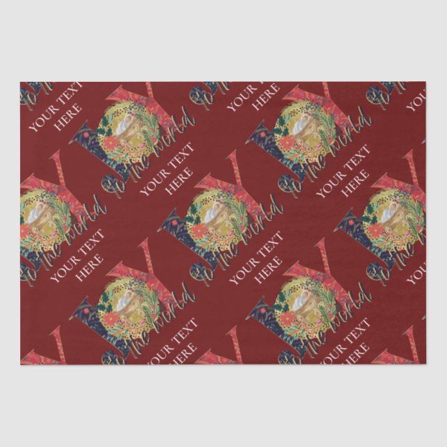 Christmas Joy To The World Nativity  Tissue Paper (Front)