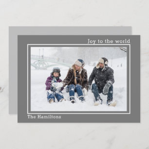Christmas Joy To The World Photo Personalized Card