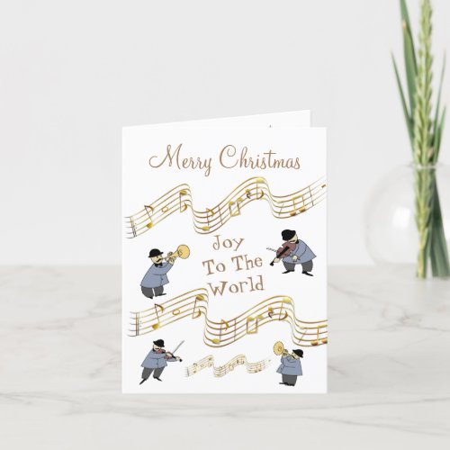 Christmas Joy To World Music Notes Instrument Band