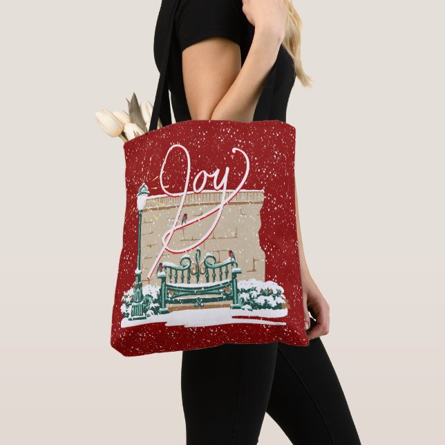 Christmas Joy Tote Bag (Close Up)