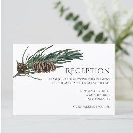 Christmas Joy Watercolor Winter Reception Card